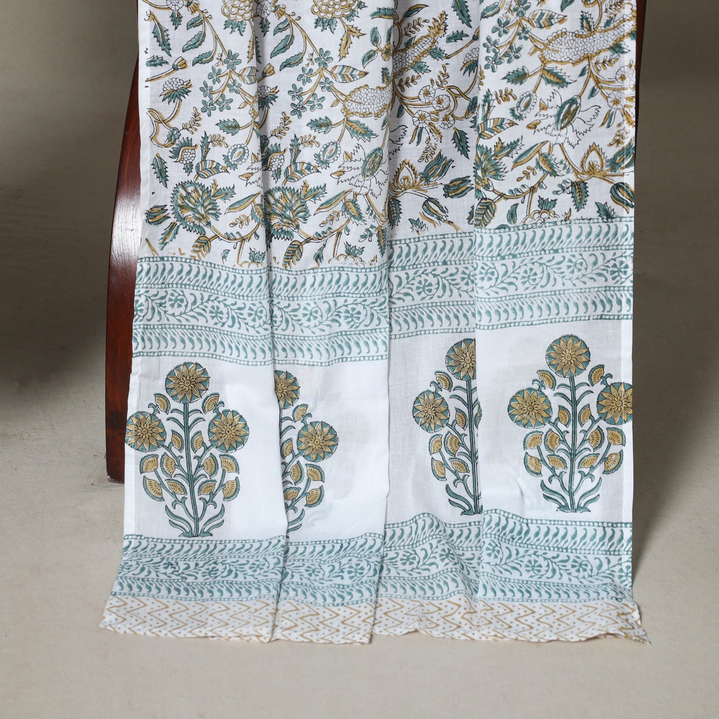 Grey - 2pc unstitched pochampally ikat dress material