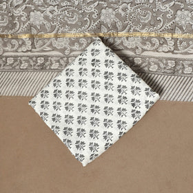 3pc chanderi silk unstitched hand sanganeri dress material