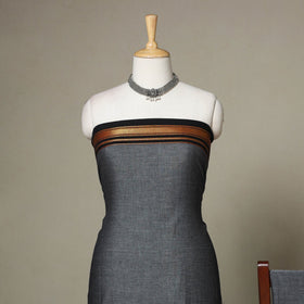 Grey - 3pc cotton unstitched dharwad dress material 01