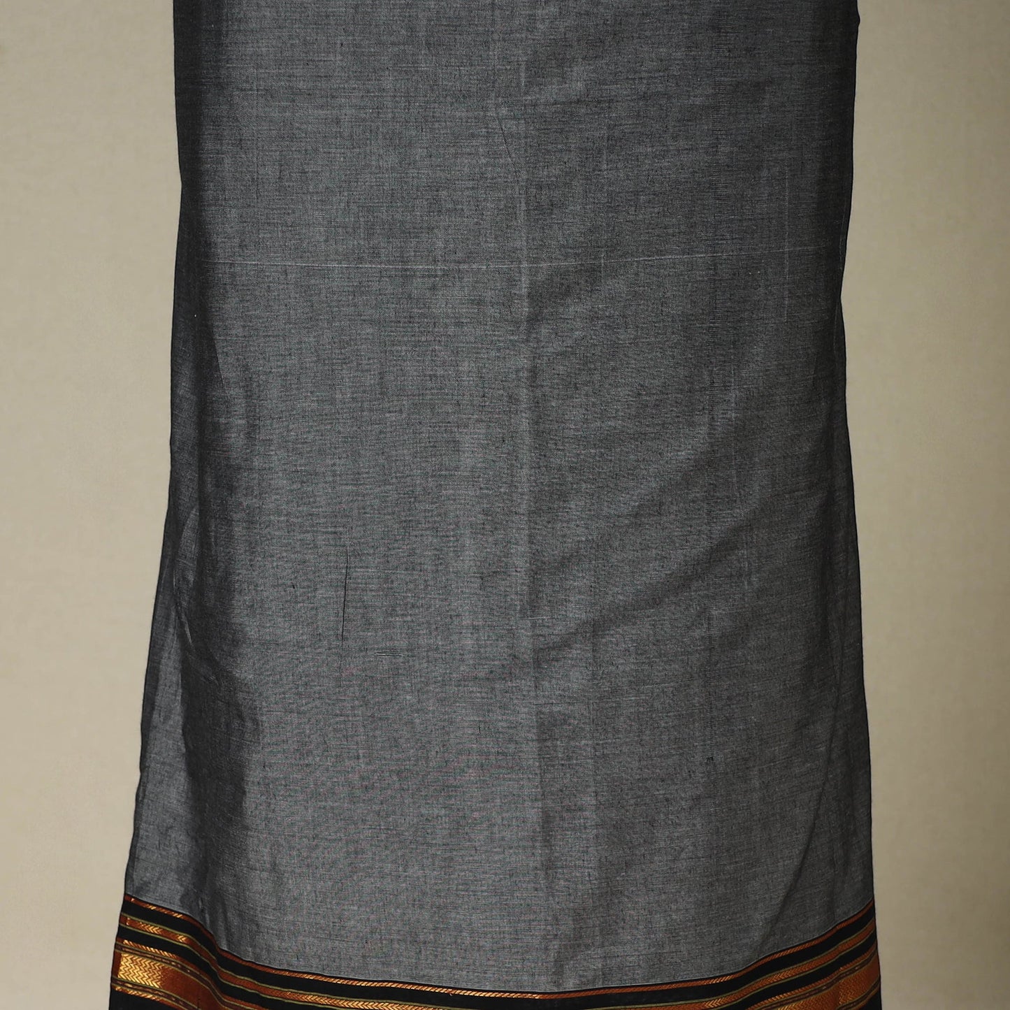 Grey 3pc Cotton Unstitched Dharwad Dress Material