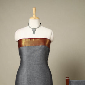 Grey 3pc Cotton Unstitched Dharwad Dress Material