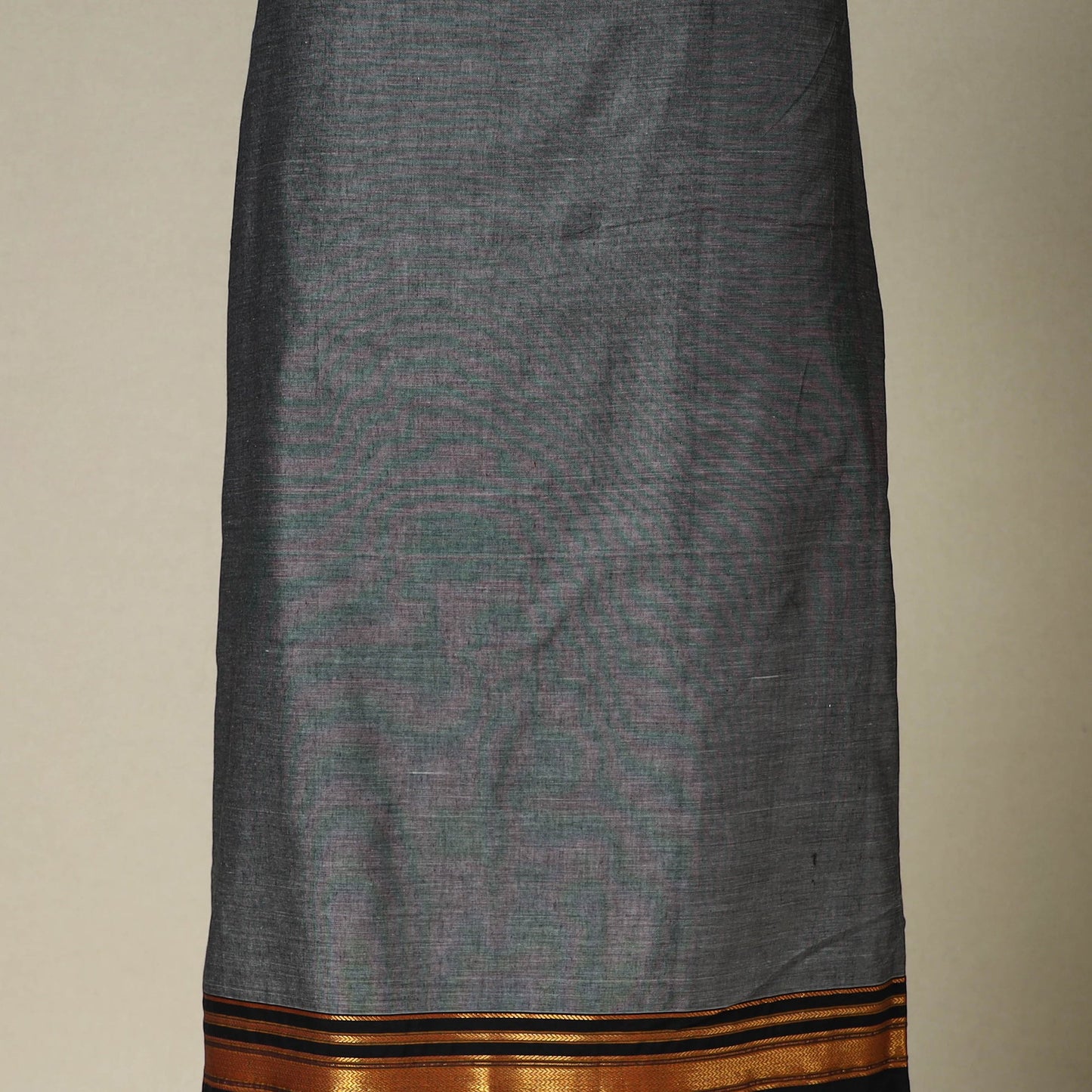Grey 3pc Cotton Unstitched Dharwad Dress Material