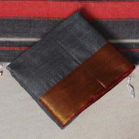 Grey - 3pc cotton unstitched dharwad dress material 12