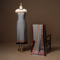 Grey - 3pc cotton unstitched dharwad dress material 20