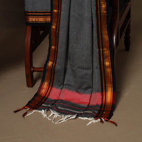 Grey - 3pc cotton unstitched dharwad dress material