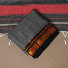 Grey - 3pc cotton unstitched dharwad dress material