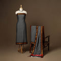 Grey - 3pc cotton unstitched dharwad dress material