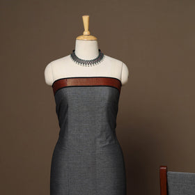 Grey - 3pc cotton unstitched dharwad dress material
