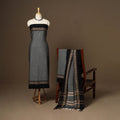Grey - 3pc cotton unstitched dharwad dress material