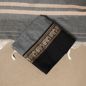 Grey - 3pc cotton unstitched dharwad dress material