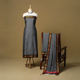 3pc cotton unstitched dharwad dress material with border 27