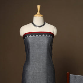 Grey - 3pc cotton unstitched dharwad dress material
