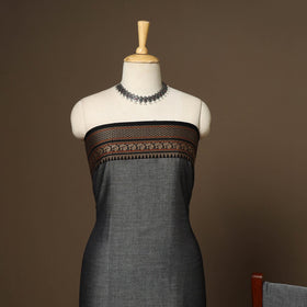 Grey - 3pc cotton unstitched dharwad dress material