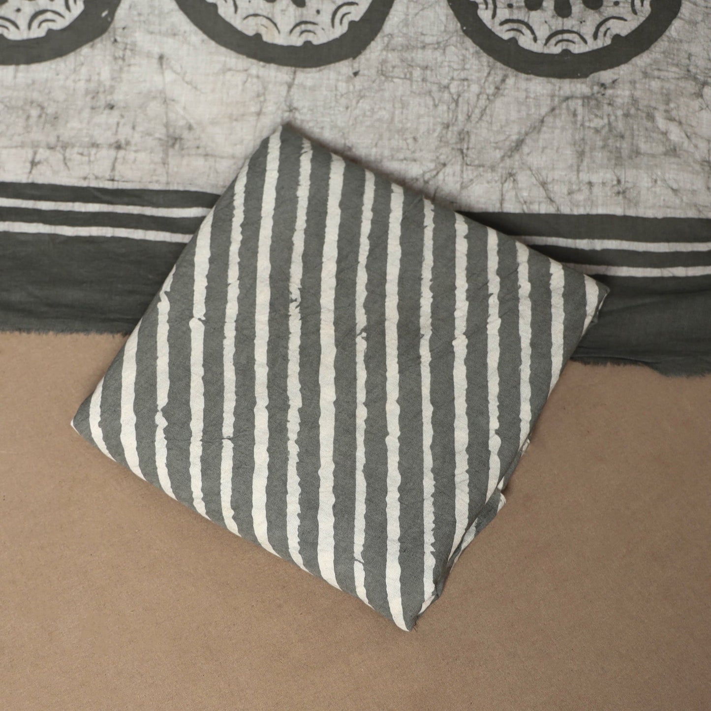 Grey - 3pc cotton unstitched kutch batik dress material 03