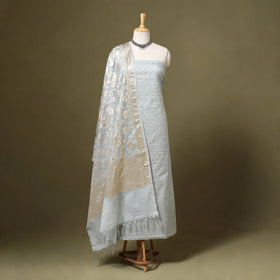 2pc Cotton x Viscose Zari Banarasi Dress Material 