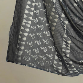  Grey 3pc Hand Batik Print Cotton Dress Material