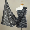  Grey 3pc Hand Batik Print Cotton Dress Material