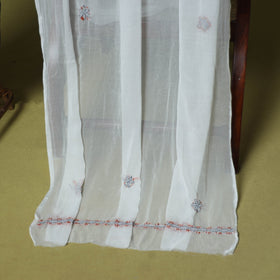 Grey - 3pc hand embroidery cotton lucknow chikankari dress