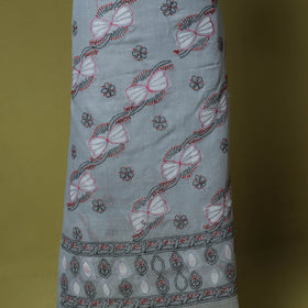 Grey - 3pc hand embroidery cotton lucknow chikankari dress