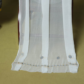 Grey - 3pc hand embroidery cotton lucknow chikankari dress