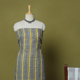 Grey - 3pc hand embroidery cotton lucknow chikankari dress