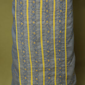 Grey - 3pc hand embroidery cotton lucknow chikankari dress