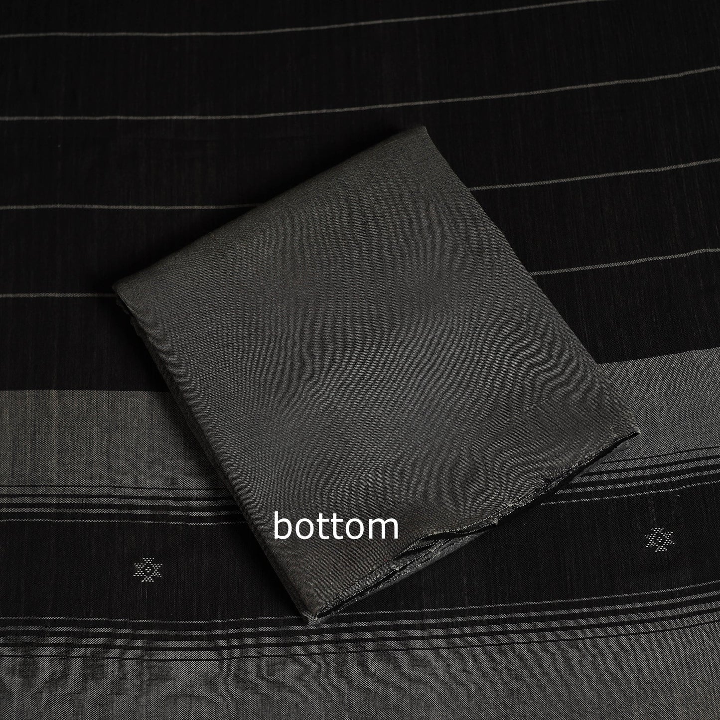  Grey 3pc Handloom Cotton Kutch Bhujodi Dress Material