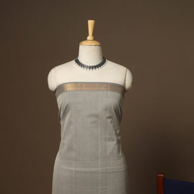 Grey - 3pc handloom cotton unstitched mangalagiri dress