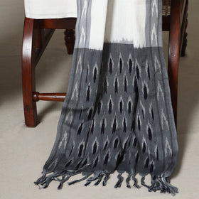 Grey - 3pc handloom cotton unstitched pochampally ikat