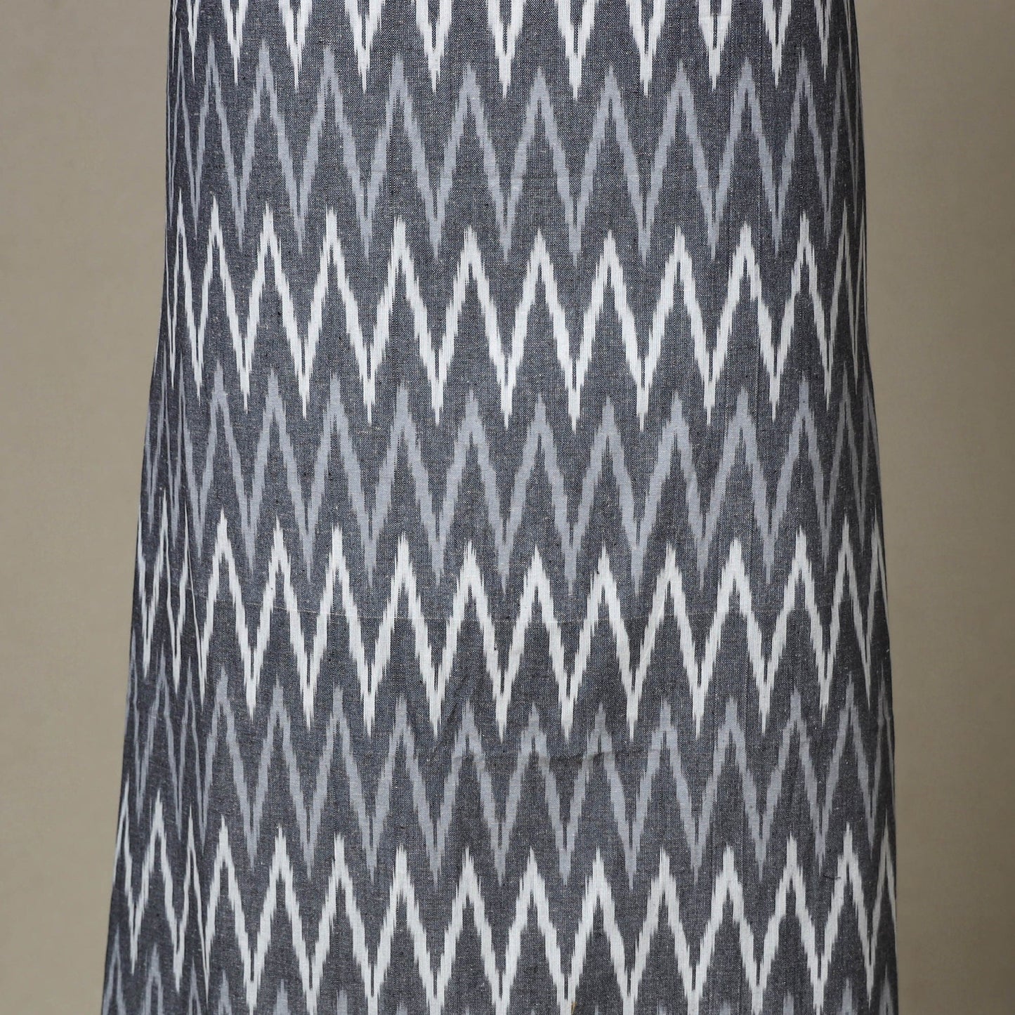 Grey - 3pc handloom cotton unstitched pochampally ikat