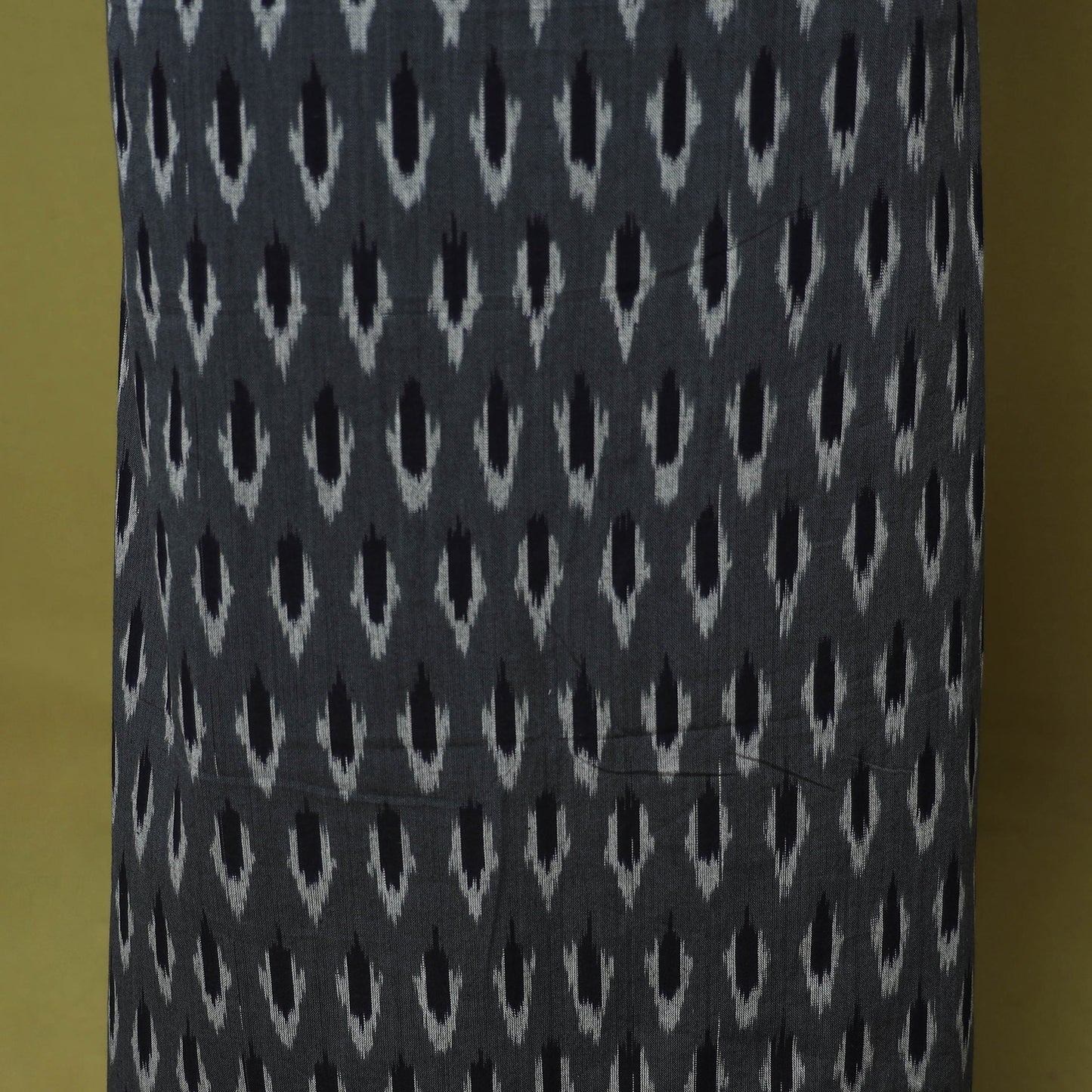 Grey - 3pc handloom cotton unstitched pochampally ikat