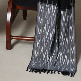 Grey - 3pc handloom cotton unstitched pochampally ikat