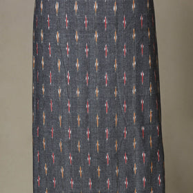 Grey - 3pc handloom cotton unstitched pochampally ikat
