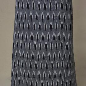 Grey - 3pc handloom cotton unstitched pochampally ikat