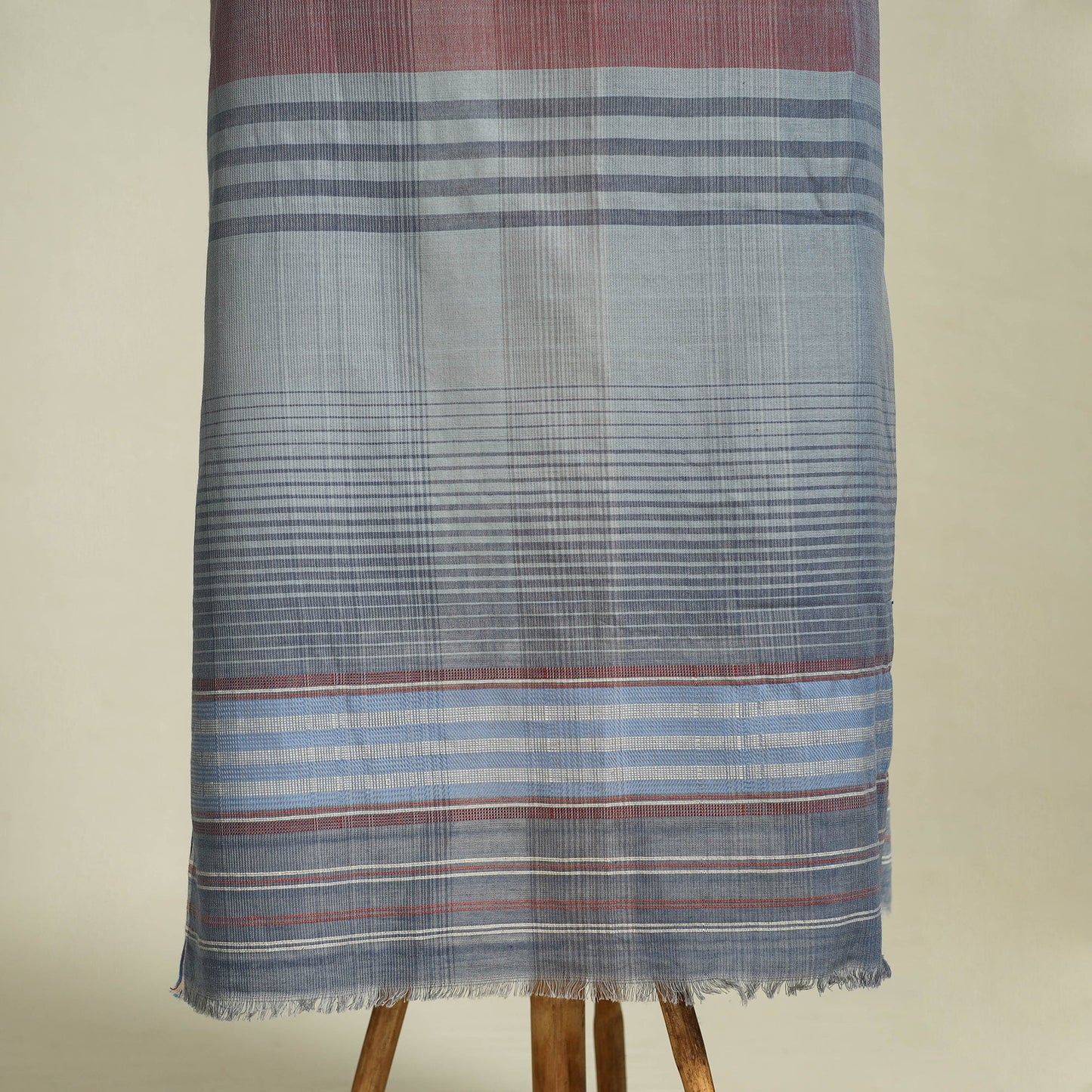 Buy Grey 3pc Handloom Fine Cotton Kutch Bhujodi Dress Material