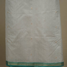 Grey - 3pc Handloom Nakshi Zari Unstitched Chanderi Silk Dress Material 