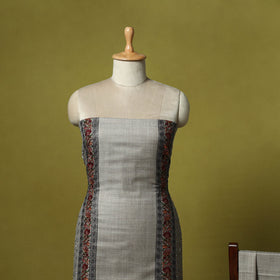 3pc heavy chain stitch embroidered merino wool unstitched