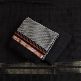  3pc Grey Karnataka Weave Cotton Khun Dress Material