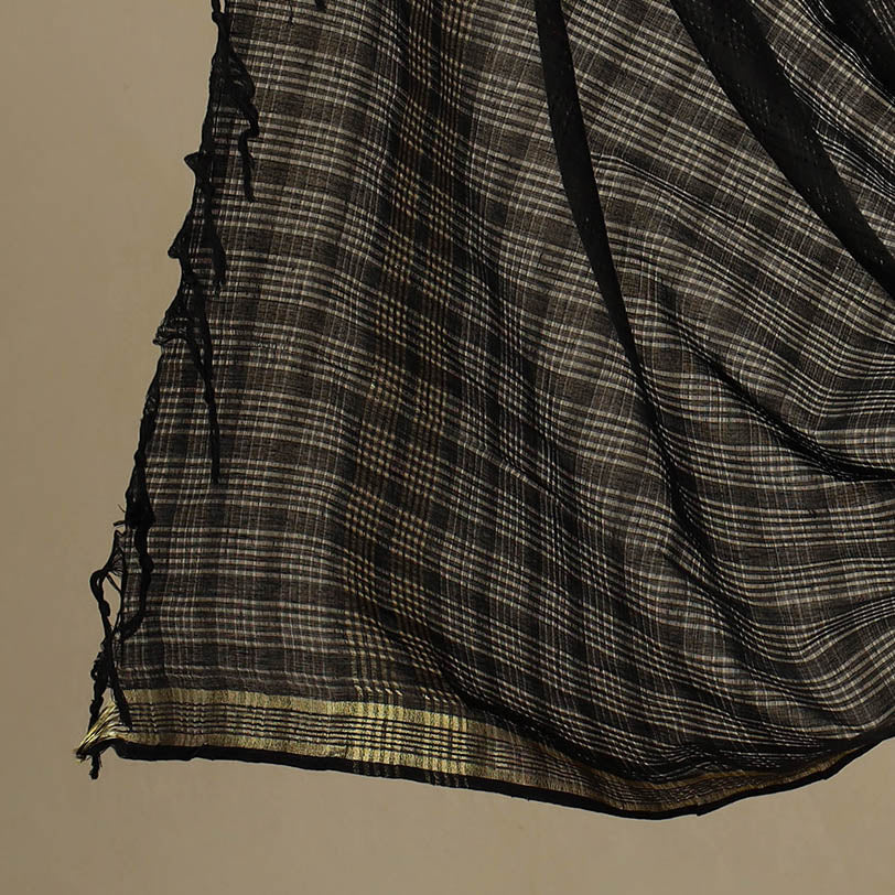  3pc Grey Karnataka Weave Cotton Khun Dress Material