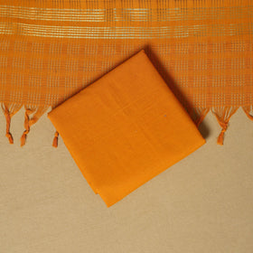 Grey - 3pc karnataka weave cotton unstitched khun dress