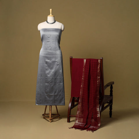 3pc karnataka weave cotton unstitched khun dress material