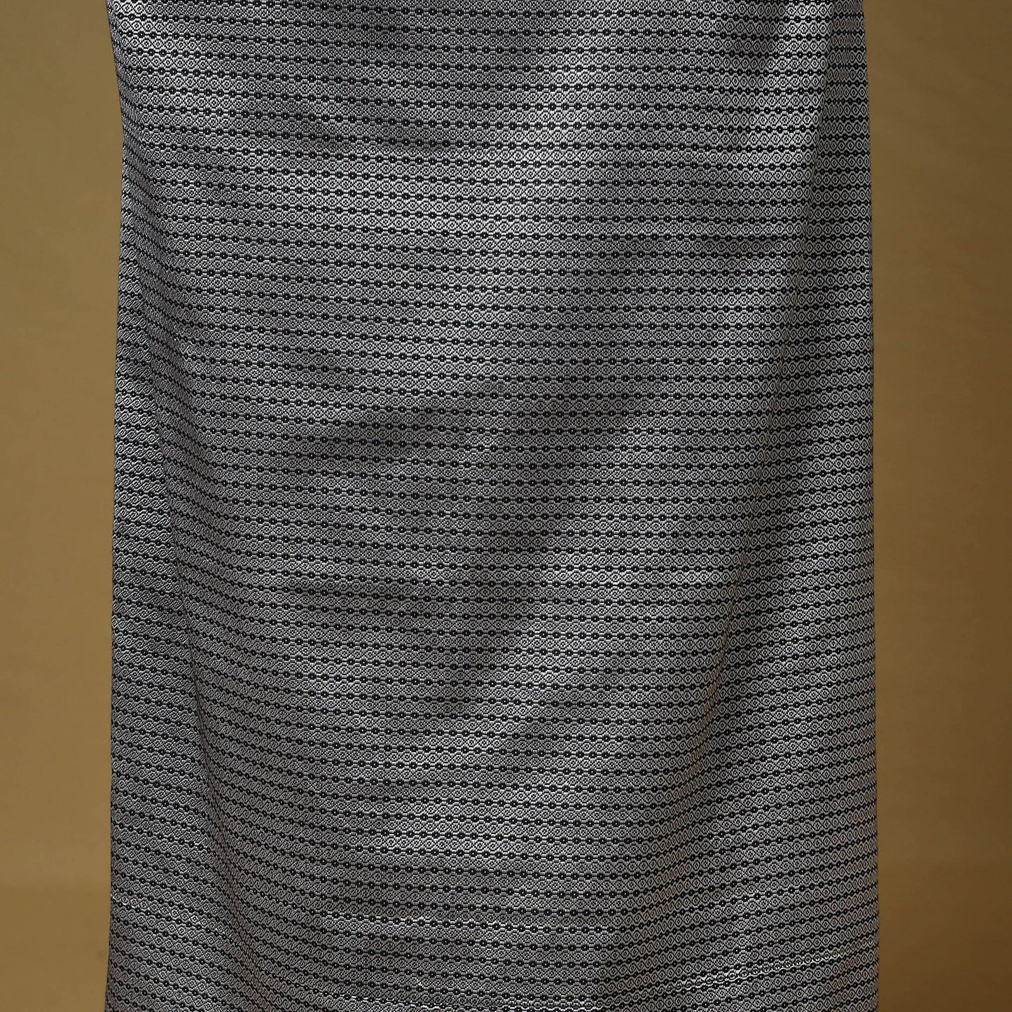Grey - 3pc karnataka weave cotton unstitched khun dress