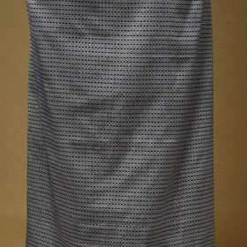 Grey - 3pc karnataka weave cotton unstitched khun dress
