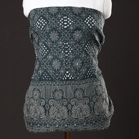 Buy 3pc Kutch Bandhani Tie-Dye Mirror Work Satin Cotton Suit Material Set 27 Online at iTokri.com