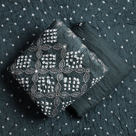 Buy 3pc Kutch Bandhani Tie-Dye Mirror Work Satin Cotton Suit Material Set 27 Online at iTokri.com