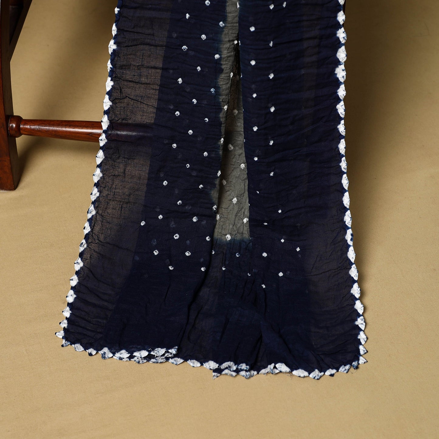 3pc kutch tie-dye satin cotton unstitched bandhani dress