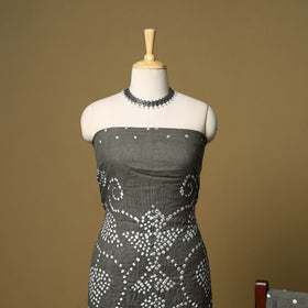 3pc kutch tie-dye satin cotton unstitched bandhani dress