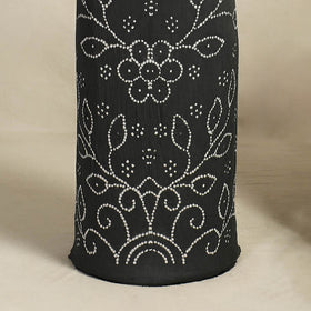 Grey 3pc Tie & Dye Satin Cotton Shibori Bandhani Dress Material