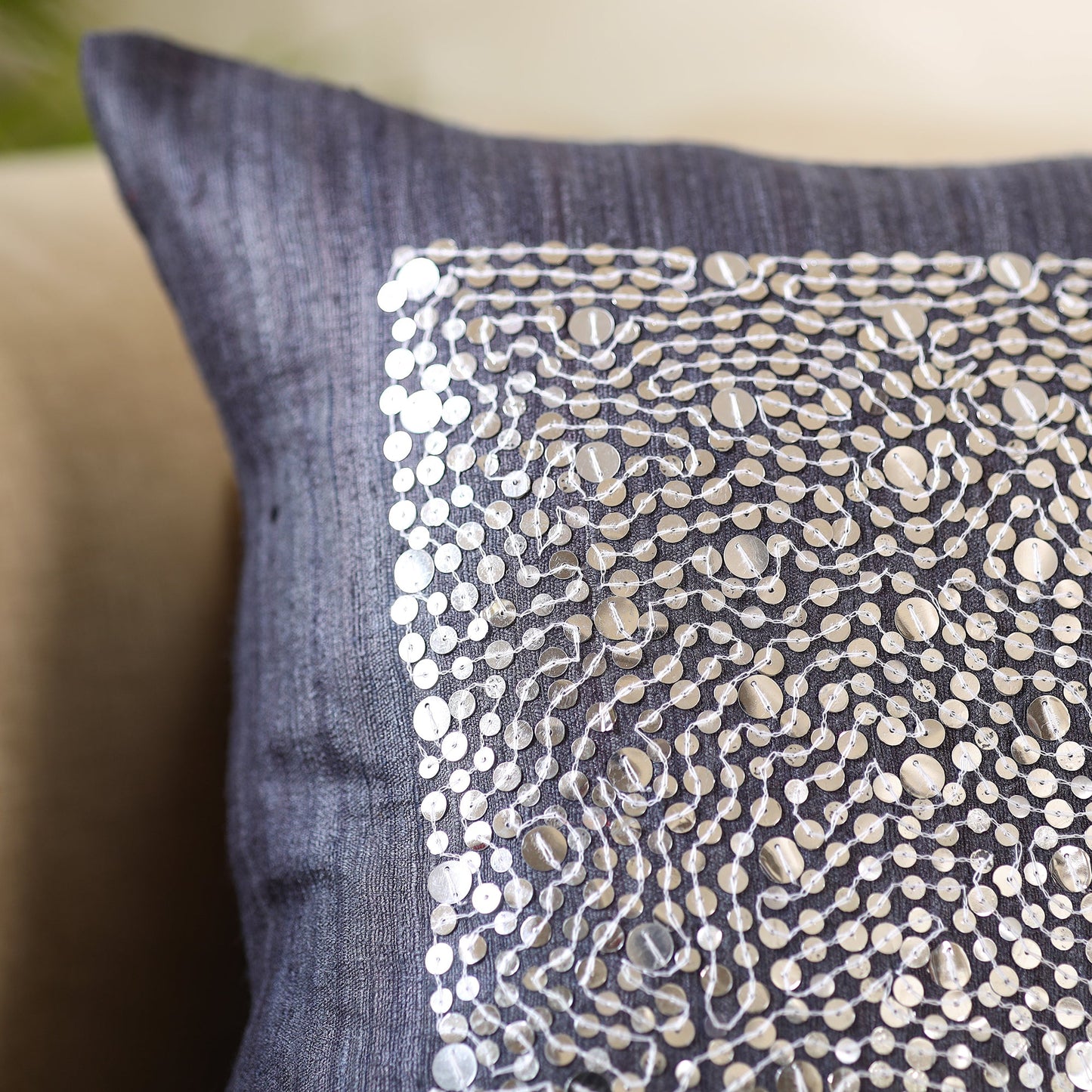 Aari Embroidered Cushion Cover