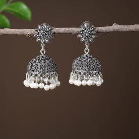  Elegant Beadwork German Silver Earrings Online in India